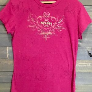 Very pretty pink Hard Rick couture t shirt. Size L
